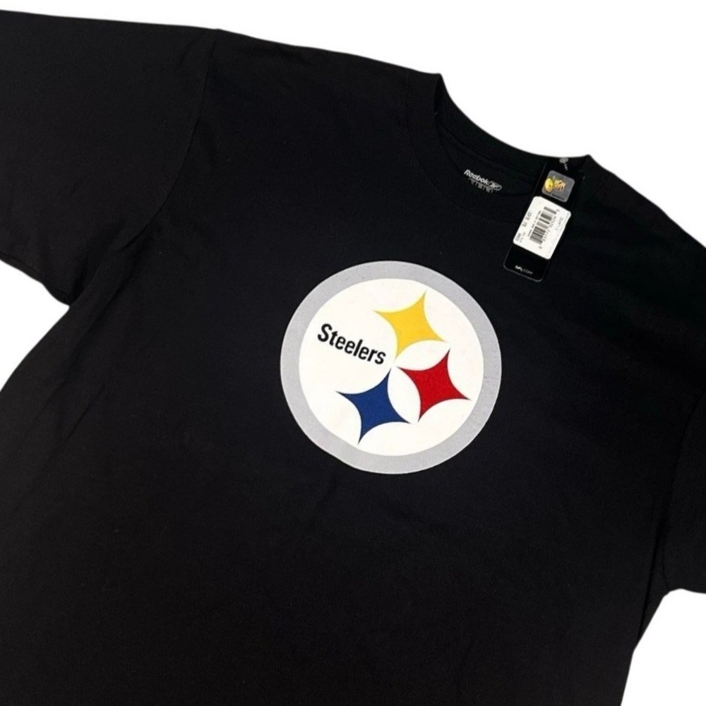 Reebok Pittsburgh Steelers NFL Graphic Tee Shirt Black Mens XL NWT R200A
